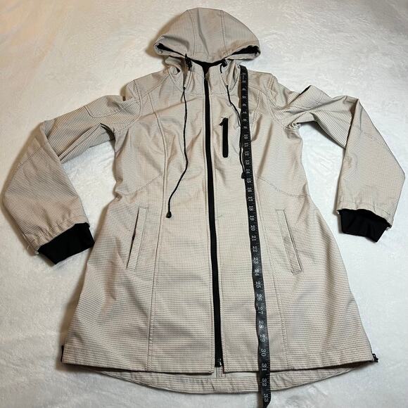 Halifax Traders Patterned Rain Jacket with Hood Size M Soft Shell Gorpcore Hike - Picture 11 of 12